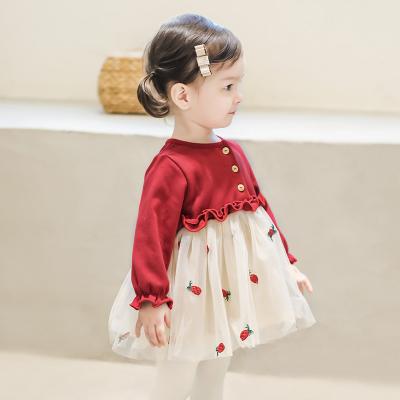 China Washable Little Girls Spring and Autumn Cute Fashion Girls Puffy Dresses for sale