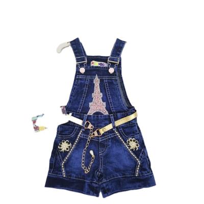 China Newest Style Girls Denim Overalls Breathable Kids Fashion Clothes Comfy Girl's Coveralls for sale