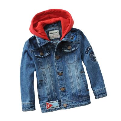 China Wholesale High Quality Kids Clothing Breathable Modern Stylish Children's Coat Red Denim Jacket for sale