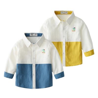 China New Breathable Boys Spring Autumn Baby Cotton Coat Kids Long Sleeve Dress Shirt For Children for sale