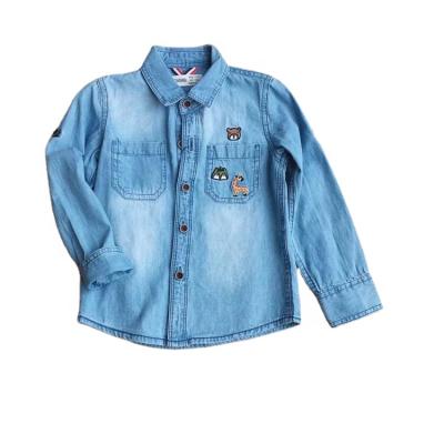 China Breathable Baby Autumn Jeans Boys Kids Blouses Long Sleeve Denim Jacket Kids Shirts for sale