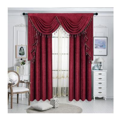 China Blackout Cloth Wholesale Modern Hotel Drapery Luxury Blackout Cloth Living Room Curtains for sale