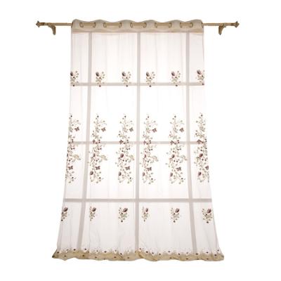 China Chinese Fancy Blackout Designs Low MOQ 3D Embossed Embroidery Butterfly Sheer Curtain for sale