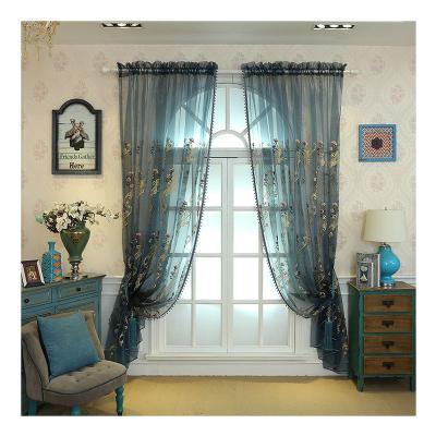 China Wholesale Custom Sheer Insulated Drapes Embroidery Voile Curtain For Living Room for sale