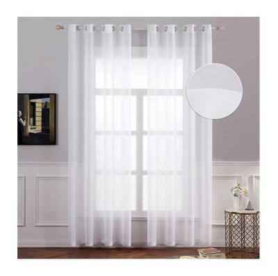 China Modern White Fabric Window Blackout Factory Sheer Gauze Curtains For Living Room for sale