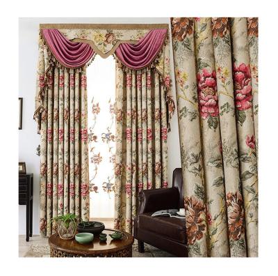 China Hot Sale Luxury Blackout 3D Drapery Jacquard Living Room Curtains For Window for sale