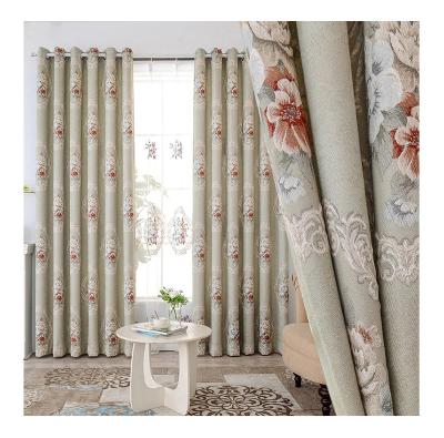 China Blackout made in China 3D jacquard living room bedroom grommet designer faberic curtains for home for sale