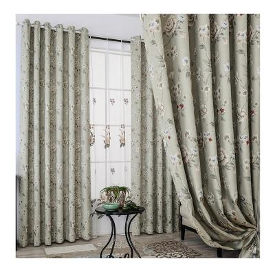 China Latest Blackout Shear 3D Jacquard Ready Made Living Room Bedroom AMERICAN STYLE Curtains for sale