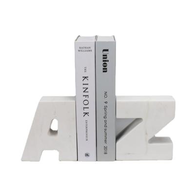 China Holds your works AZ letter marble bookends talbe decor for sale