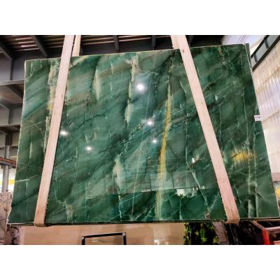 China Real Modern Natural Botanical Green Quartzite for sale