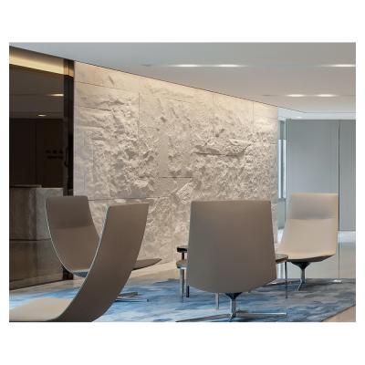 China Modern Split Face Limestone Cladding Veneer / Lymra White Limestone Stacked Wall for sale