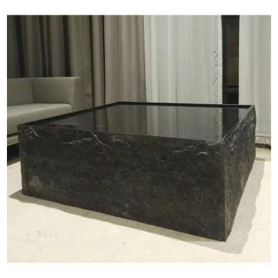 China (Other) Customized design split side faces adjustable stone coffee table for sale