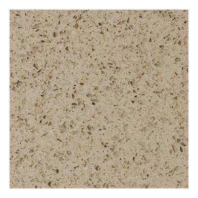 China Modern Factory Cheap Price Light Yellow Quartz Glass Countertops For Kitchen Engineered Countertops Backsplash Quartz Tile for sale