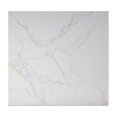 China Modern High Quality Quartz Stone Slab Gold Calacatta Artificial Stones For Kitchen Counter Top for sale