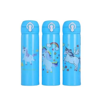 China PORTABLE manufacturers selling double-wall vacuum stainless steel vacuum flask can be customized cute unicorn children's vacuum flask for sale