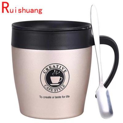 China Sustainable Creative Gift 350ML Vacuum Insulated Stainless Steel Drinking Coffee Mug With Lid for sale