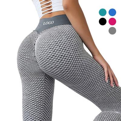 China Breathable Custom Wear High Waist Yoga Pants Gym Fitness Set Womens Yoga Leggings Ruched for sale