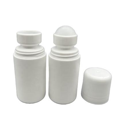 China 60ml 2oz plastic deodorant roll on cosmetic containers pe roll on deodorant bottle for sale