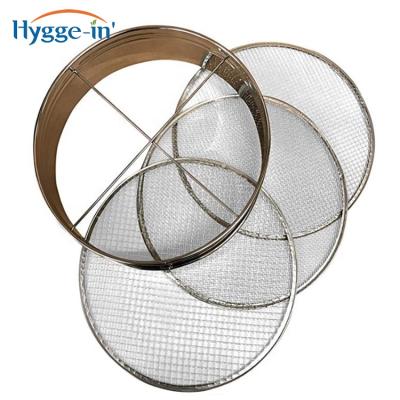 China Single High Quality Interchangeable Stainless Steel 5-Piece Garden Soil Sieve Sets For USA Market for sale