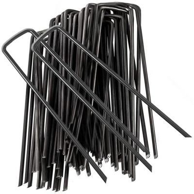 China Iron Garden Hummingb Anchor Bolts U Shaped Stakes Pegs Spikes Blanking For Fixing Lawn Farm Turf Fence Landscape Grass Cloth for sale