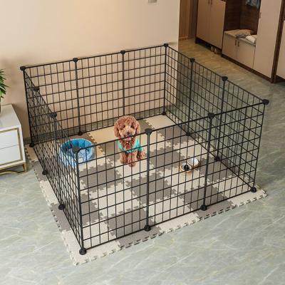 China Breathable Small Dog Crate Dog Kennel Cage Show Large Portable Foldable Indoor Outdoor Puppy Cat Pet Dog Metal Double Door Wire Cage for sale