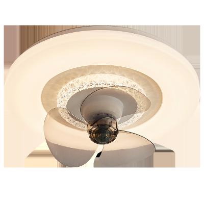 China Modern simple mute fan lamp remote control round led fan ceiling light for living room bedroom for sale