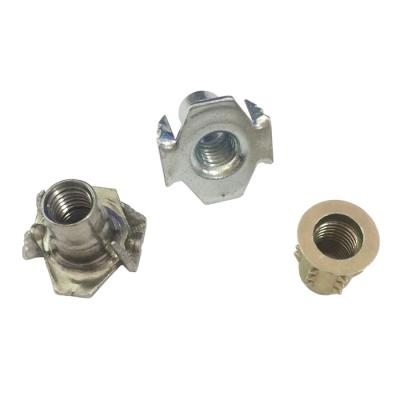 China Customized Modern Galvanized Tetrapod Nut of Threaded Insert Furniture Auger t for sale