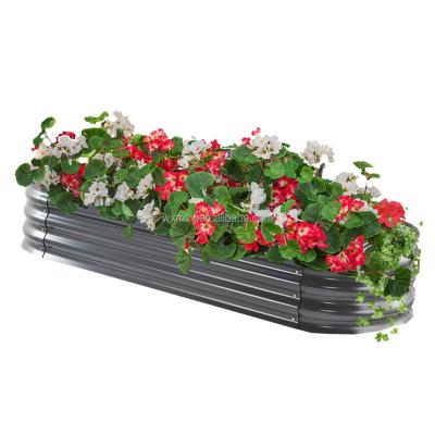 China Modern Metal Expanded Garden Bed Raised Planter For Flower Vegetable Grass for sale