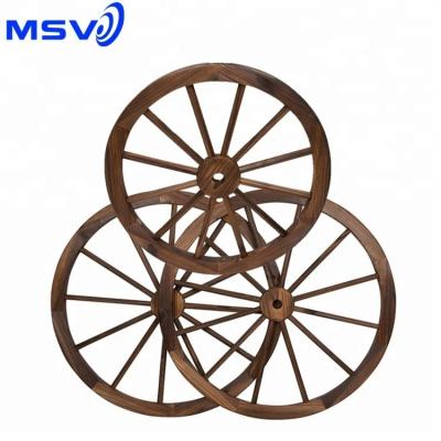 China Country Style New Concept Western Ornamental Wooden Wheels for sale