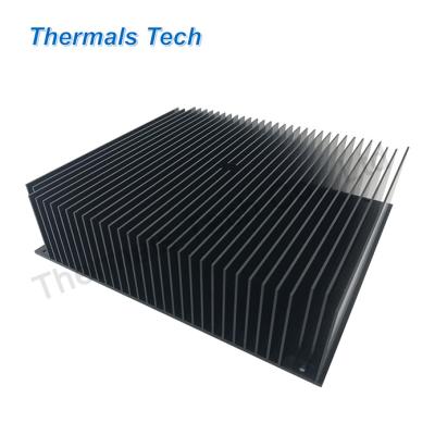 China Heat Sink CNC high density aluminum fin heat sink for 500W Video Broadcast device with 180*150*52.5 mm for sale