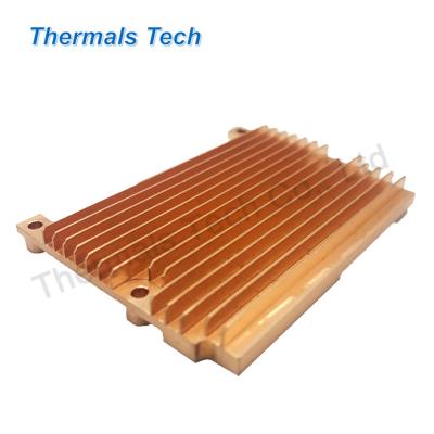 China Heat Sink Copper cnc high density fin heat sink for server embedded computer CPU for sale