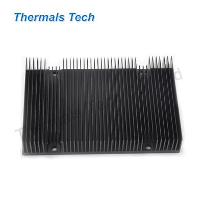 China Heat Sink CNC High density fin aluminum heatsink with black anodized for Communication PCB board for sale