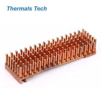 China LED lighting Pure copper cold forged customized design pin fin heat sink for LED lighting for sale