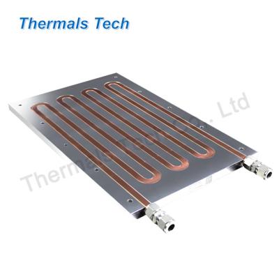 China Power machine Large pressed pure copper tube water cooling heat sink for cold plate for sale