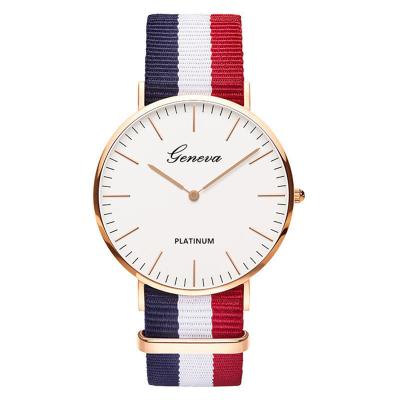 China Permanent Classic Women's Nylon Band Day/Date Watches Fashion Sport Quartz Watch Women Casual Canvas Strap Wristwatch Watches for sale