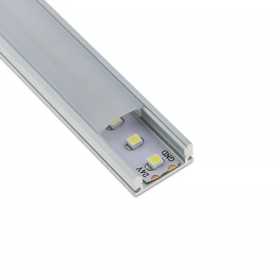 China Hotel / Office 17*8mm Recessed Led Aluminum Profile For Led Strips Extrusion U Shape Lightweight Aluminum Profile for sale