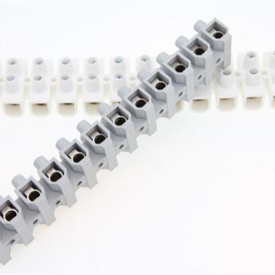 China CertBuy 35PCS TB Screw Barrier Block 12-Position Electrical Terminal Strip White Connector Double Row, 10 Amp 3 for sale