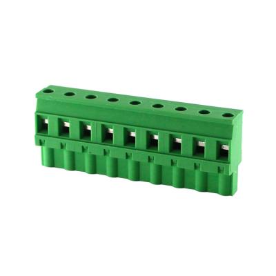 China Copper Alloy Copper Conductors 7.62mm Pitch 18A 5 Pin Pluggable Terminal Block for sale