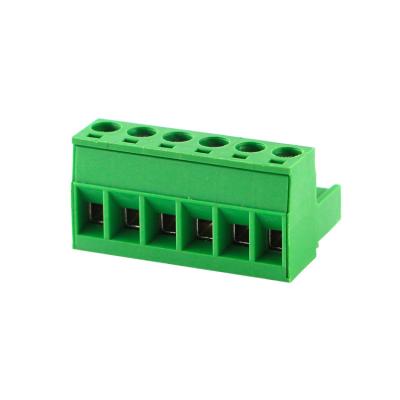 China Copper Alloy Copper Conductors 5.0mm Pitch 20A 6 Pin Pluggable Terminal Block for sale