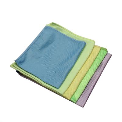 China Viable Custom Embossed Glass Cleaning Cloth Microfiber Cloth For Glass Cleaning for sale