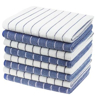 China Sustainable Household Cleaning Cloths Factory Direct Sales Microfiber Cleaning Cloths Stripe Towel for sale