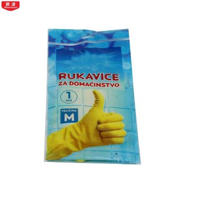 China Cleaning Unlined / Dip Flock Lined Household Latex Gloves Long for sale