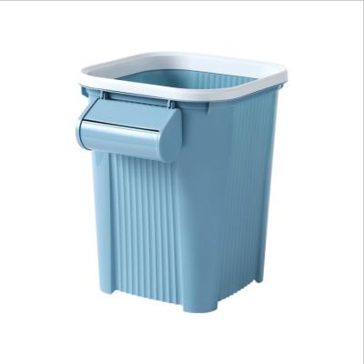 China 2021 Hot Sale New Design Mini Household Office Bathroom Plastic Trash Waste Paper Rectangle Container Rubbish Bins Viable for sale