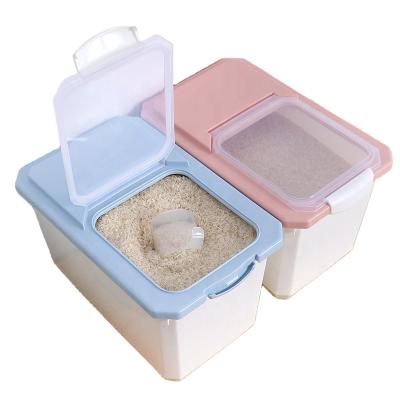 China 2022 Grain Nut Variety Rice Sustainable Candy Cool Box With Seal Safety Ring And Wheels Food Kitchen Storage Airtight Food Container for sale