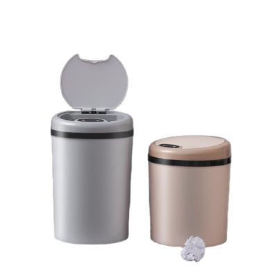 China 2022 New Design Sustainable Round Auto-induction Round Waste Paper Garbage Plastic Waste Bin for sale