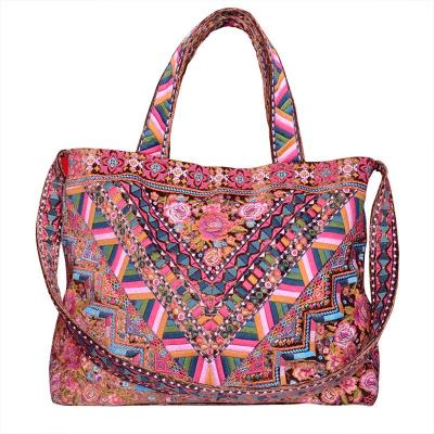 China FASHION 2021 Style Ethnic Handmade Bohemian Handbags For Woman Hair Products Ethnic Handbag for sale