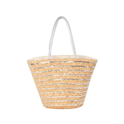 China Portable Wholesale Bamboo Fiber Summer Casual Beach Bags Personalized Tote Straw Handbag Straw Bag for sale