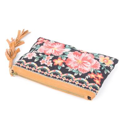 China Newspaper Used Phone Clutch Bag Ethnic Vintage Customized Pretty Handbag for sale