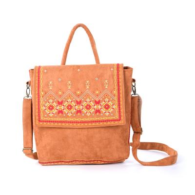 China NO Lady Bags Bohemian Leisure Cotton Boho Cotton Backpack Design Vintage Style Women Covers Fashion Embroidery Female 10 Inches for sale