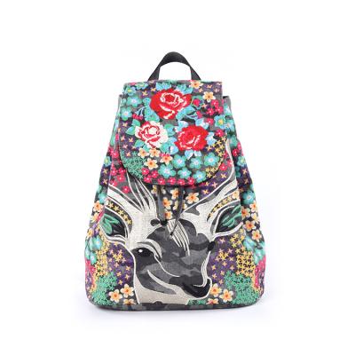 China NO Wholesale Cotton Boho Embroidery High Capacity Backpack From China Suppliers for sale